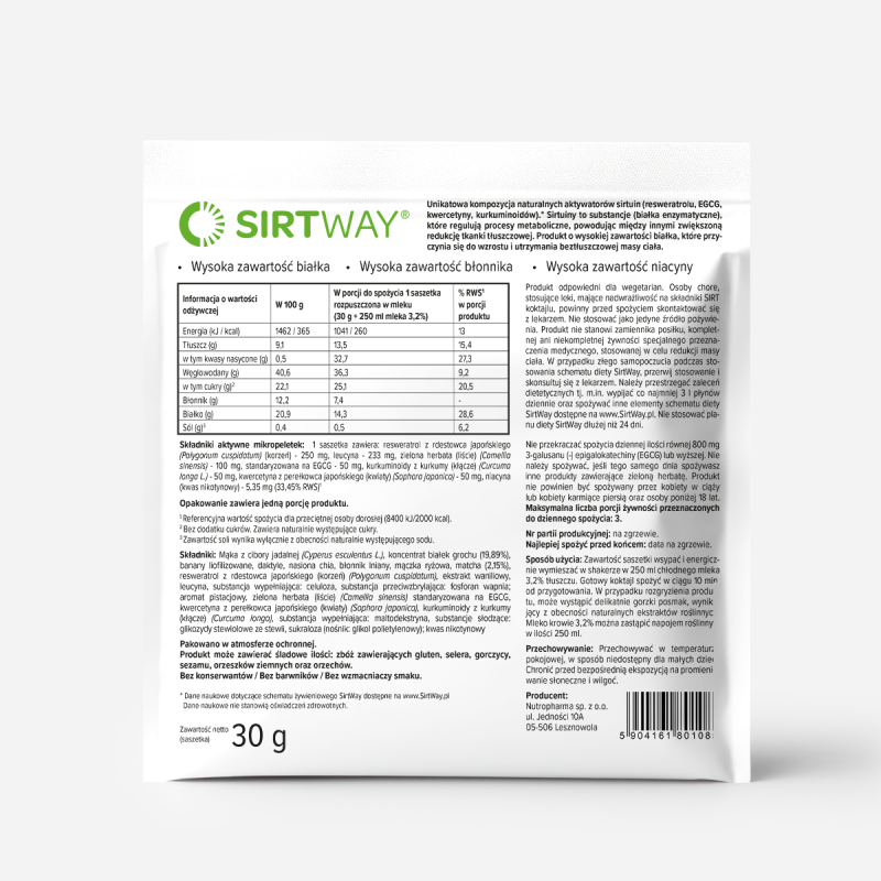 copy of SIRT Koktajl Białkowy Matcha
