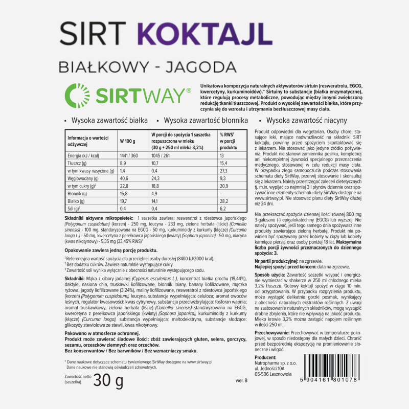 SIRT Koktajle - miks  smaków
