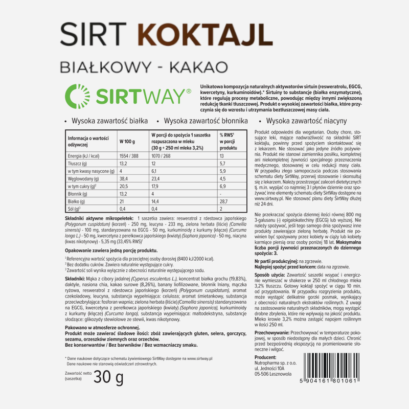 Dieta SirtWay Etap 1