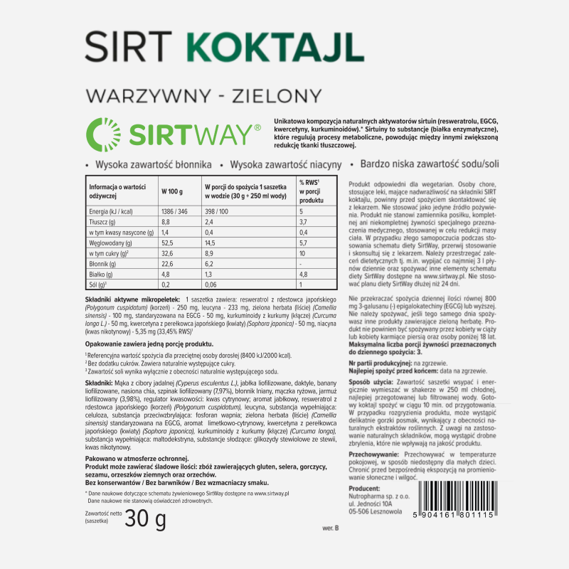 Dieta SirtWay Etap 1
