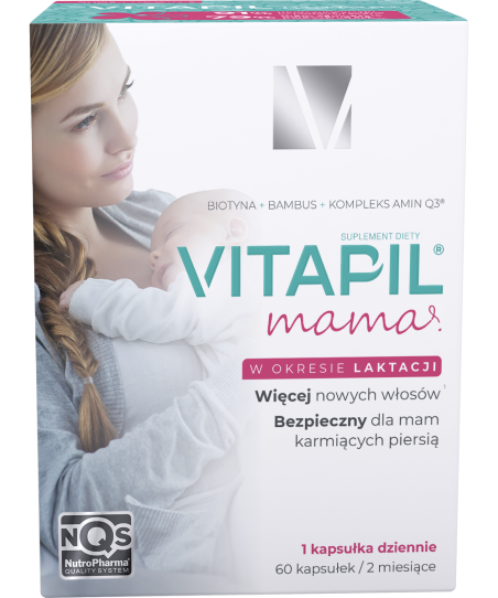 witaminy dla karmiących piersią - vitapil mama mocne, lśniące włosy